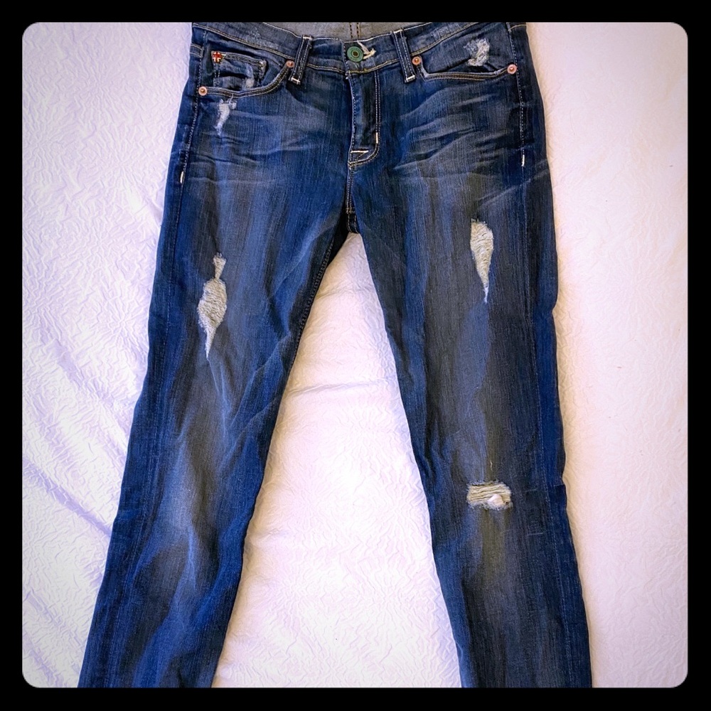 Hudson Krista Super Skinny Distressed Jeans